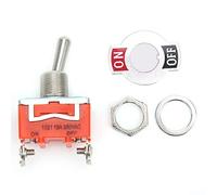 Haofy Mini Interruptor de Palanca de Alta Calidad, Interruptor de Encendido y Apagado de 2 Posiciones, 15 A, 250 V CA, para Circuitos Eléctricos, Paquete de 10 Mini de Palanca para Mejoras del Hogar