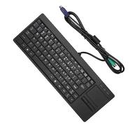 Haofy Mini Teclado con Cable, Teclado Industrial ABS con Panel Táctil, Pie de Tijera X Compacto 310 X 115 12 Mm para Control de la Industria IPC y Espacios de Trabajo Reducidos (#2)