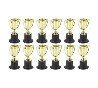 Haofy Mini Vasos de Trofeo, 12 Piezas de Plástico Resistente de Color Brillante con Base Estable, Trofeos de Premio Livianos para Eventos Escolares, Juegos de Fiesta, Competiciones Deportivas