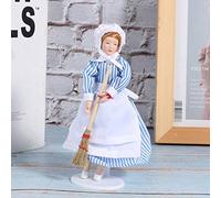 Haofy Modelo de Muñeca de Porcelana de Simulación, Chef en Miniatura, Sirviente, Accesorio para Casa de Muñecas, Juguete para Niños a Escala 1:12, de Cumpleaños (Mucama)