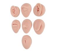 Haofy Modelo de Parte del Cuerpo de Silicona, Modelo de Cuerpo con Perforación de Luz 3D Suave para Perforadores Novatos, Incluye Estante de Exhibición y Varias Partes del para Practicar (Color de