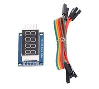Haofy Módulo de Pantalla Compacto de 4 Dígitos con Brillo LED Ajustable, Fácil Instalación para Puerto IO de 3 Vías MCU, Adecuado para Experimentos Electrónicos