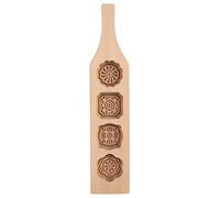 Haofy Molde MoonCake, hermoso patrón de flores DIY Molde para pastel de luna con mango, hecho a mano de madera para hacer pasteles Mung Bean Cake Ice Skin Herramientas para hornear(#1)