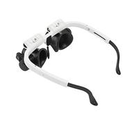 Haofy Montaje DE Cabecera Gafas Soporte DE Manos Libre 8X 15x 23x REPARACIÓN DE VISO AGROCESO, 2 Luces LED Adecuadas para Origen del Dentista Material ABS