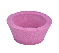 Haofy Muela Abrasiva con Forma de Cuenco de Corindón Cromado Muela Abrasiva de Corindón Cromado Duradera para Herramientas de Corte y Engranajes, Rosa, 3" X 1,3" X 0,8", Adecuada para Rectificado de