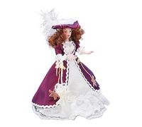 Haofy Muñeca de Cerámica Móvil de Estilo Victoriano, Gente de Porcelana en Miniatura con Manta de Juguete de Lujosa, Accesorio de Casa de Muñecas por Más de 3 Años