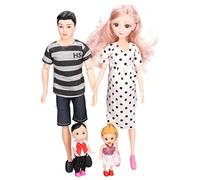 Haofy Muñeca Madre Embarazada de papá con su Hija Muñeca Baby, Incluidos Accesorios para Juegos de rol, Luz y Portátil para Fiestas