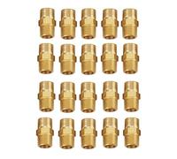 Haofy Niple Hexagonal de Latón, 20 Piezas 1/8 BSP Accesorios de Tubería de Conexión Rápida para Aplicaciones de Tuberías Versátiles