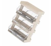 Haofy Organizador de Bolsas de té de Plástico, Estante de Almacenamiento Ajustable de 3 Niveles para Bolsas de té y Cápsulas de café en la Encimera de la Cocina de la Oficina (4 capas 30x17x42,5cm)