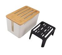 Haofy Organizador de Enrutador WiFi Caja de Almacenamiento de Enrutador Estable de Plástico de bambú Antiarañazos