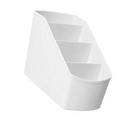 Haofy Organizador de Escritorio, Plástico con 4 Compartimentos, Soporte de Papelería Multifuncional para Uso en Oficina, Dormitorio y Escuela