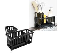 Haofy Organizador de Fregadero para Cocina, Fregadero de PET de Montaje Rápido con Bandeja Inclinada para Esponja, y Cepillo, Estante de Encimera que Ahorra Espacio