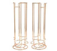 Haofy Organizador de Soporte para Cápsulas de café para 18 Cápsulas, Soporte para de café que Ahorra Espacio para el Hogar y la Oficina, Malla Metálica Duradera en Oro, 12,6x4,5 Pulgadas