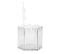 Haofy P:Pecera Pequeña con Forma Hexagonal, Mini Tanque de Acuario Súper Resistente a Caídas para Decoración de Oficina, Compacto y Portátil para Kits de Inicio de Acuario Betta, Apto para Peces de