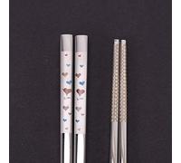 Haofy Palillos de Sushi de Acero Inoxidable, Utensilios de Comedor Reutilizables de 9,25 Pulgadas con Agarre Texturizado, Aptos para Lavavajillas para Barbacoa Coreana, Fideos, Viajes (colorea de