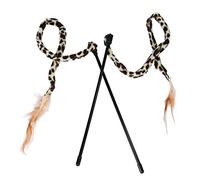 Haofy Palo de Burla para Gatos con Plumas de Pollo Suaves de Color Morado, Mantiene a Tu Gato Sano y Activo para Mascotas, Juguete para Regalo Interactivo, Material de Felpa