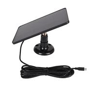 Haofy Panel de Carga Solar Cargador de Cámara de Silicio Monocristalino 5V 4W Trabajo Confiable IP65 Impermeable para Accesorios de Cámara (BLACK)