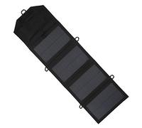 Haofy Panel de Carga Solar Plegable de 7,2 W, Panel Solar USB Ligero para Kit de Emergencia, Deportes Al Aire, Nailon, 550 X 170 Mm (BLACK)