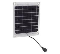 Haofy Panel Solar de 10 W, Diseño Transparente, Salida USB de Doble Cara para Viajes Al Aire Libre y Camping con Microprocesador de Carga Lenta