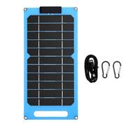 Haofy Panel Solar de 20 W Cargador Solar Portátil de Silicio Monocristalino Doble Tipo C Carga Rápida para Acampar Senderismo Mochilero Aventuras Al Aire Libre Azul