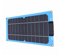 Haofy Panel Solar Monocristalino Azul de 20 W, Cargador Solar Portátil de Alta Eficiencia para Exteriores con 2 Puertos Tipo C, Resistente Al Agua, Ligero, para Teléfonos, Tabletas y