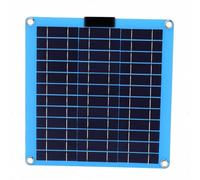 Haofy Panel Solar Monocristalino Azul de 40 W, Módulo Fotovoltaico Portátil de Alta Eficiencia para Exteriores con 2 Puertos Tipo C, Resistente Al Agua, Ligero, para Teléfono, Tableta