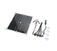 Haofy Panel Solar Monocristalino de 200W, Alta Tasa de Conversión para Carga de Barco, Coche, RV, Clamp/Holder de Batería Resistente Al Agua, Cable para Encendedor de Cigarrillos