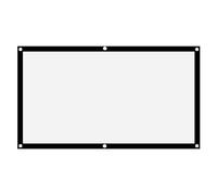 Haofy Pantalla de Cortina de Proyectores Blancos Plegables Portátiles, Pantalla de Proyección de Poliéster Fuerte 16: 9 para Cine de Apertura, Gancho y Cuerda Colgante Incluidos (60 Pulgadas)
