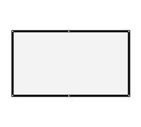 Haofy Pantalla de Cortina de Proyectores Blancos Plegables Portátiles, Pantalla de Proyección de Poliéster Fuerte 16: 9 para Cine de Apertura, Gancho y Cuerda Colgante Incluidos (100 Pulgadas (87 x