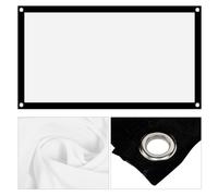 Haofy Pantalla de Cortina de Proyectores Blancos Plegables Portátiles, Pantalla de Proyección de Poliéster Fuerte 16: 9 para Cine de Apertura, Gancho y Cuerda Colgante Incluidos (40 Pulgadas)