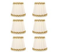 Haofy Pantalla de Tela, Paquete de 6 Telas Minimalistas con Difusión de Luz Suave para Bombilla E14, Pantalla de Luz de Pared para Sala de Estar, Dormitorio, Estudio