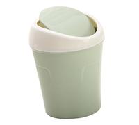 Haofy Papelera de Escritorio con Tapa Abatible de Plástico, Mini Cubo de Basura para Oficina en Casa, Cesta de Basura Multifuncional para Encimera de Escritorio para Artículos Pequeños (GREEN)