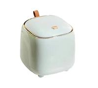 Haofy Papelera de Escritorio de Doble Capa de Moda Tipo Empuje para Sala de Estar, Microfibra ABS de 5,7 X 5,7 X,9 Pulgadas, Pequeño Contenedor de Basura de Escritorio para una Decoración Elegante