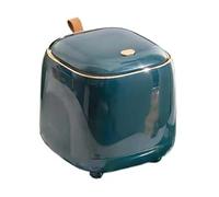 Haofy Papelera de Escritorio de Doble Capa de Moda Tipo Empuje para Sala de Estar, Microfibra ABS de 5,7 X 5,7 X,9 Pulgadas, Pequeño Contenedor de Basura de Escritorio para una Decoración Elegante