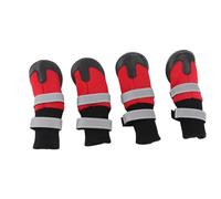 Haofy Paquete de 4 Botas Grandes para Perros, Zapatos para Mascotas con Suela Antideslizante y Cierres de Doble Envoltura, Protección Duradera de Algodón para Husky, Pastor Alemán, (L)