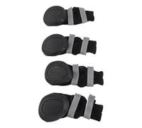 Haofy Paquete de 4 Botas Grandes para Perros, Zapatos para Mascotas con Suela Antideslizante y Cierres de Doble Envoltura, Protección Duradera de Algodón para Husky, Pastor Alemán, (XL)