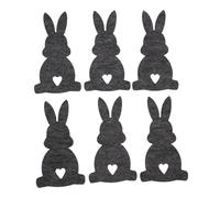 Haofy Paquete de 6 Soportes para Dinero de Conejito de Pascua, Clip de Fieltro para Efectivo para Regalar, Fiesta Navideña, Cesta de Pascua, Decoración Bonita Gris Oscuro