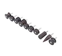 Haofy Paquete de Bruñidor de Cuero Eficiente, Herramienta Pulida con Borde de Madera para Artesanos de Peletería, Sándalo, 10 Uds.