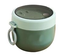 Haofy para Alimentos, Taza de Desayuno con Aislamiento de Acero Inoxidable 304, Recipiente para Alimentos con Cuchara, Tarro de Sopa de Gran Capacidad para Acampar, Oficina, Escuela, Adultos (GREEN)