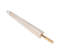 Haofy Paraguas Clásico de Papel Chino Blanco, Sombrilla de Papel Engrasado de Madera Hecha a Mano para Pintura DIY, Decoración de Boda, Accesorio Fotográfico, Despedida de (Diámetro de unos 85,5 cm)