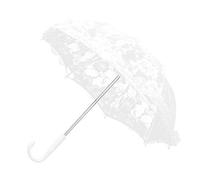 Haofy Paraguas de Encaje Boda Novia fotografía Paraguas artesanía Flores Encaje Bordado Paraguas Accesorios de decoración de Fiesta Nupcial Accesorio(-51241)
