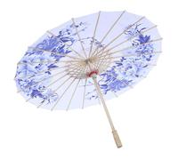 Haofy Paraguas Japonés Patrón De Flores Paraguas De Papel Engrasado Decoración Artística A Prueba De Viento Paraguas De Danza Clásica China para Fotografía Disfraces De Cosplay Danza Realizar(Azul)