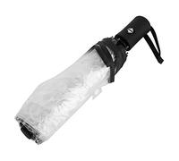 Haofy Paraguas Transparente Plegable Paraguas de Lluvia Paraguas tríptico portátil para Mujer Paraguas de Moda con Dosel de Burbujas Transparentes(Negro)