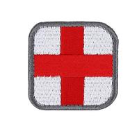 Haofy Parche Bordado de Moral Militar Táctica de Primeros Auxilios de la Cruz Roja de Medic, IFAK Rip Away Pouch, EMT, EMS, Trauma, Médico, Paramédico, Kit de Rescate de Primera(Blanco)