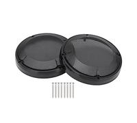 Haofy Parrilla de Altavoz para Motocicleta, Elegante Cubierta de Malla, Accesorio de Audio Duradero para Touring Glide 1983-2020, 6,5 Pulgadas, ABS+Metal, Paquete de 2 (Negro Brillante 51118061119