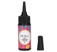 Haofy Pegamento Transparente UV, Resina Líquida de Alta Transparencia para Hacer Joyas de Bricolaje, Curado Rápido con Lámpara UV, Ideal para Fundas y Accesorios de Teléfonos (25G)