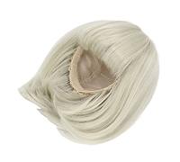 Haofy Peluca de Muñeca BJD, Escala 1/3, Longitud de Hombro Corta y Recta, Malla Transpirable de 3 Piezas, Fibra Resistente Al Calor para Juegos de rol de Peinado de Muñecas DIY (Green)