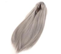 Haofy Peluca Larga de Muñeca Realista, Resistente a Altas Temperaturas, Fácil de Usar para Muñecas de Escala 1/4, Adecuada para Circunferencia de la Cabeza de 18,5 a 21cm (GRAY)