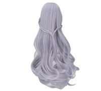 Haofy Peluca Larga para Muñeca de 8 a 9 Pulgadas, Hermoso Pelo de Muñeca Suave y Rizado para Muñecas, Alambre de Fibra Resistente a Altas Temperaturas, Adecuado para Muñecas de 21-24 Cm (BLUE)