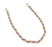 Haofy Perca de Cuerda de Pájaros, Juguete de Trepadora de Diversión Flexible, Cuerda de Algodón Resistente con Alambre de Metal, Soporte de Ejercicio para Loros, Fácil de Instalar en Jaula de (XL)